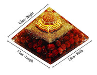 Crystal Pyramid with Shri Yantra and Rudraksha for Spiritual Healing, Meditation, Health & Wealth by Brahmatells