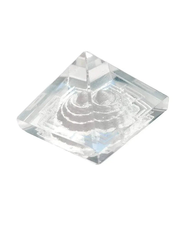 Crystal Sphatik Shree Yantra Pyramid by Brahmatells