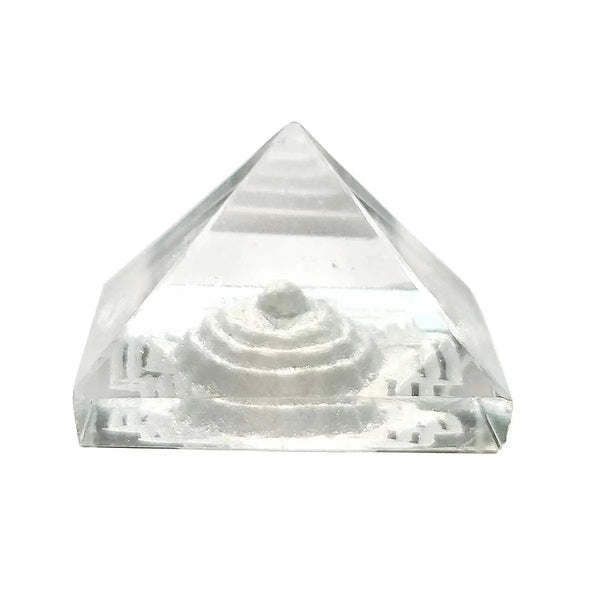 Crystal Sphatik Shree Yantra Pyramid by Brahmatells