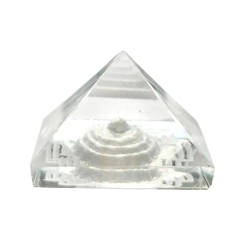 Crystal Sphatik Shree Yantra Pyramid by Brahmatells