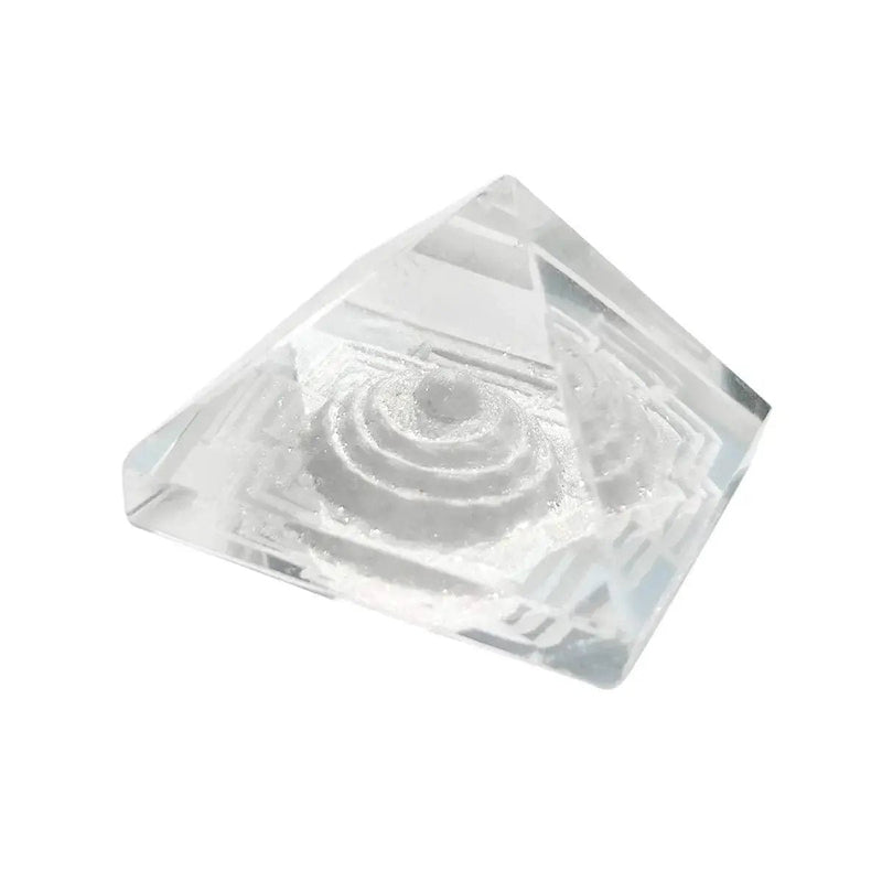 Crystal Sphatik Shree Yantra Pyramid by Brahmatells