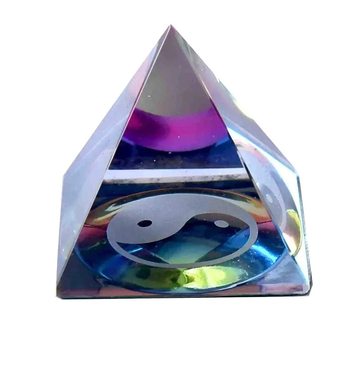 Crystal Yin-Yang Pyramid for Peace, Prosperity and Good Fortune by Brahmatells