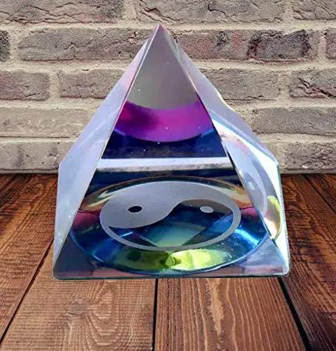 Crystal Yin-Yang Pyramid for Peace, Prosperity and Good Fortune by Brahmatells