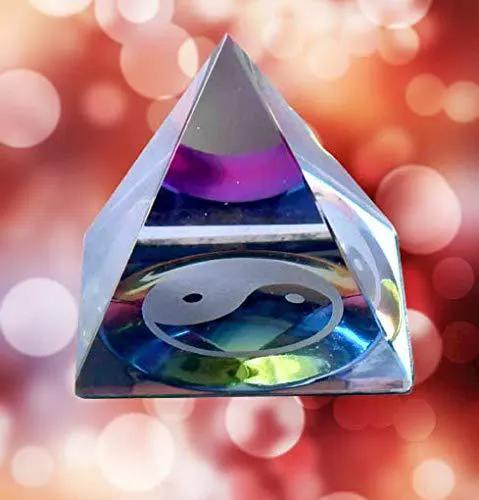 Crystal Yin-Yang Pyramid for Peace, Prosperity and Good Fortune by Brahmatells