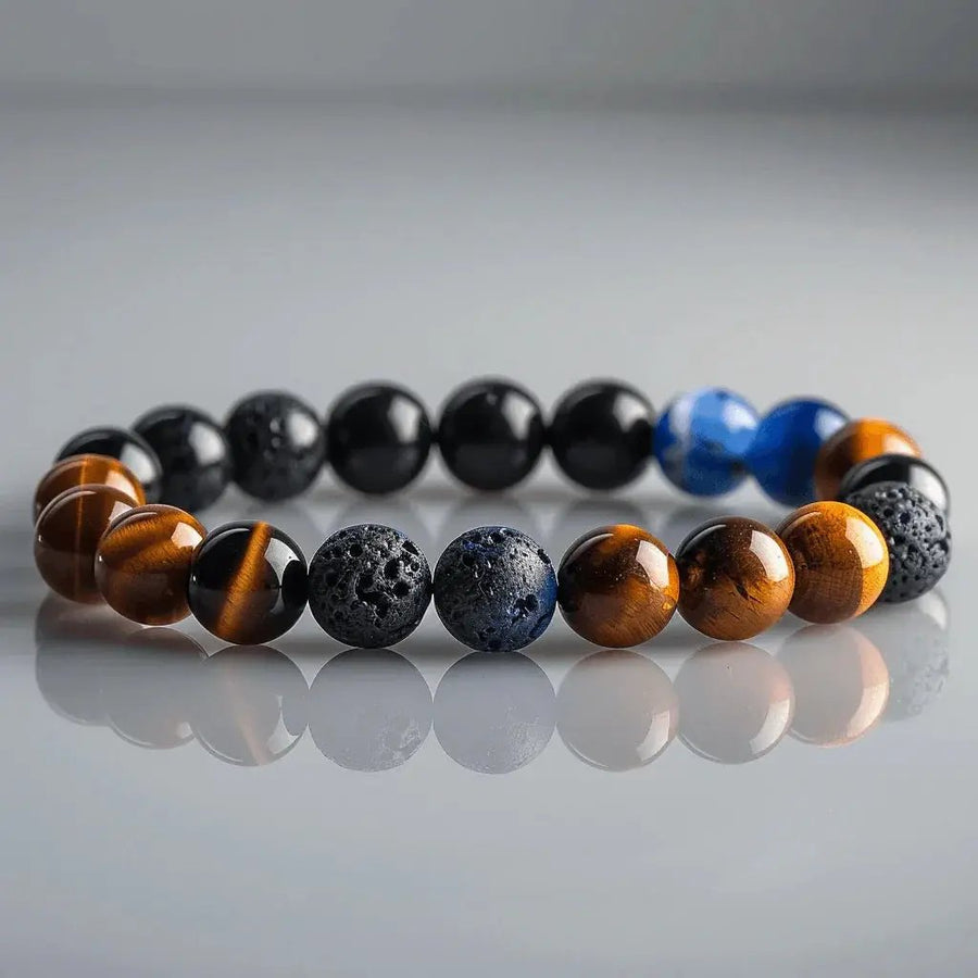 Dad's Anchor Crystal Combo Bracelet - Strength and Stability by Brahmatells