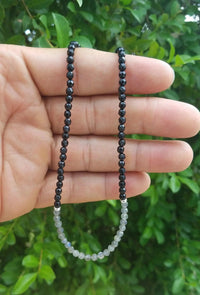 Dainty Protection Necklace: Black Onyx & Labradorite | Brahmatells by brahmatells