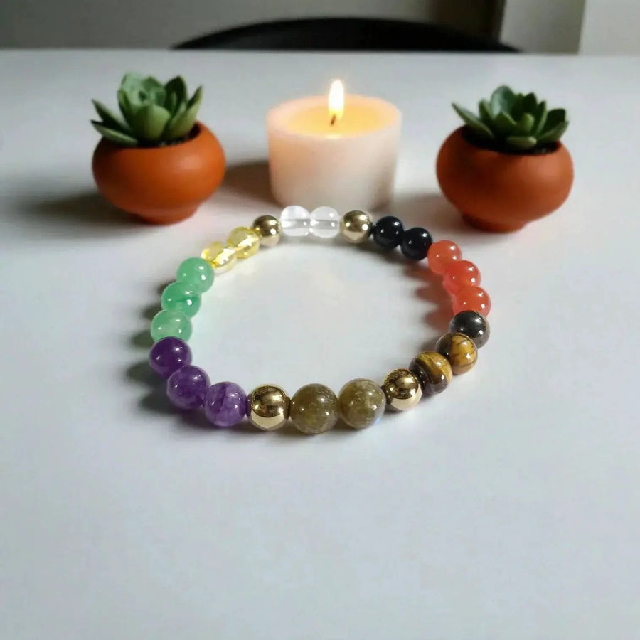 Mystic Harmony Bracelet – Citrine, Amethyst, Tourmaline by Brahmatells