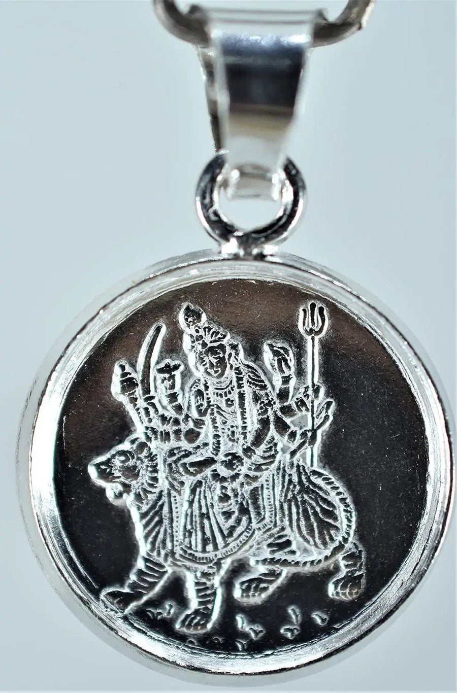 Durga Bisa Yantra Silver Locket | Sacred Pendant by Brahmatells by Brahmatells