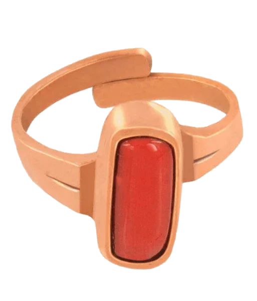 Egyptian Red Coral Capsule Ring | Brahmatells by Brahmatells