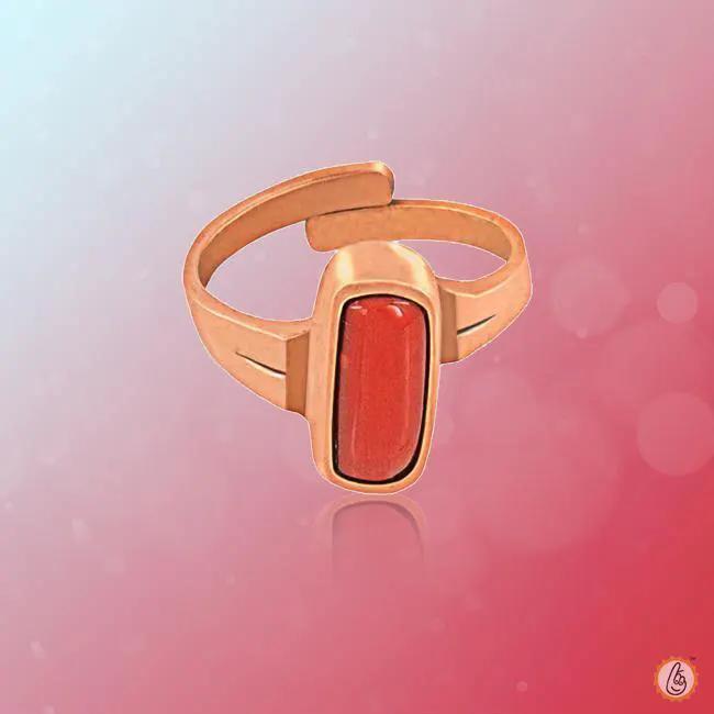 Egyptian Red Coral Capsule Ring | Brahmatells by Brahmatells