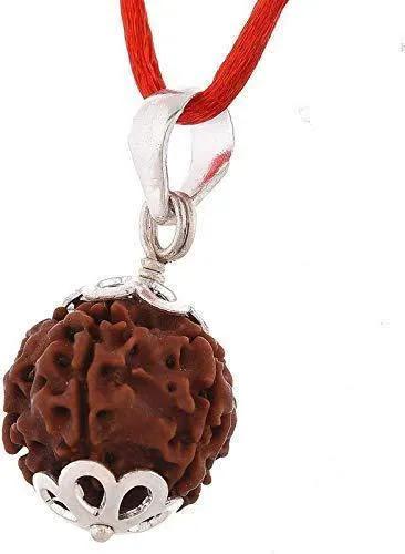 Eight Mukhi Rudraksha Silver Pendant - Lord Ganesha's Blessings Unlocked | Brahmatells by Brahmatells