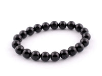 Elegant Black Agate Bracelet - 8mm Beads | Brahmatells by brahmatells
