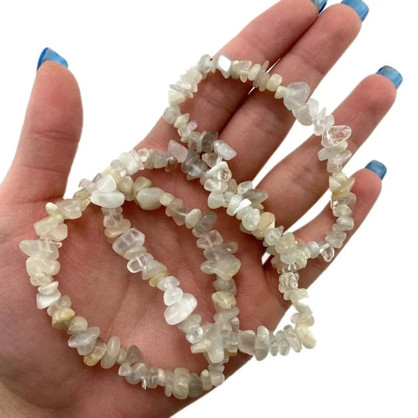 Embrace Serenity with Moonstone Chip Stone Bracelet | Brahmatells by Brahmatells