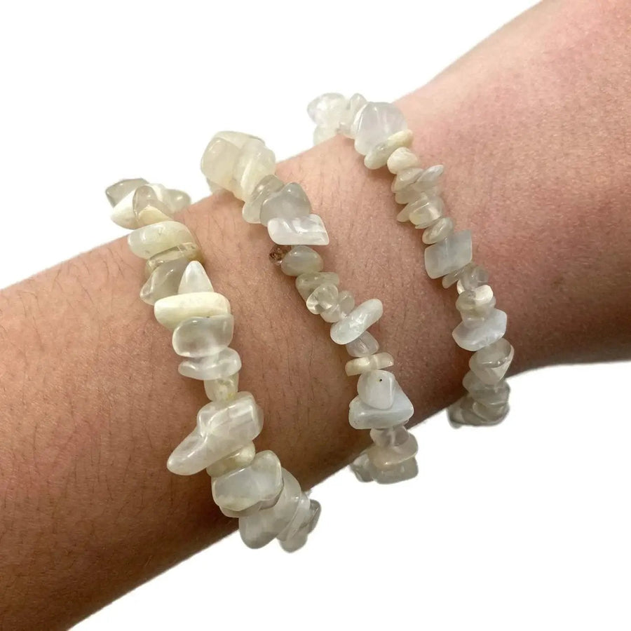 Embrace Serenity with Moonstone Chip Stone Bracelet | Brahmatells by Brahmatells