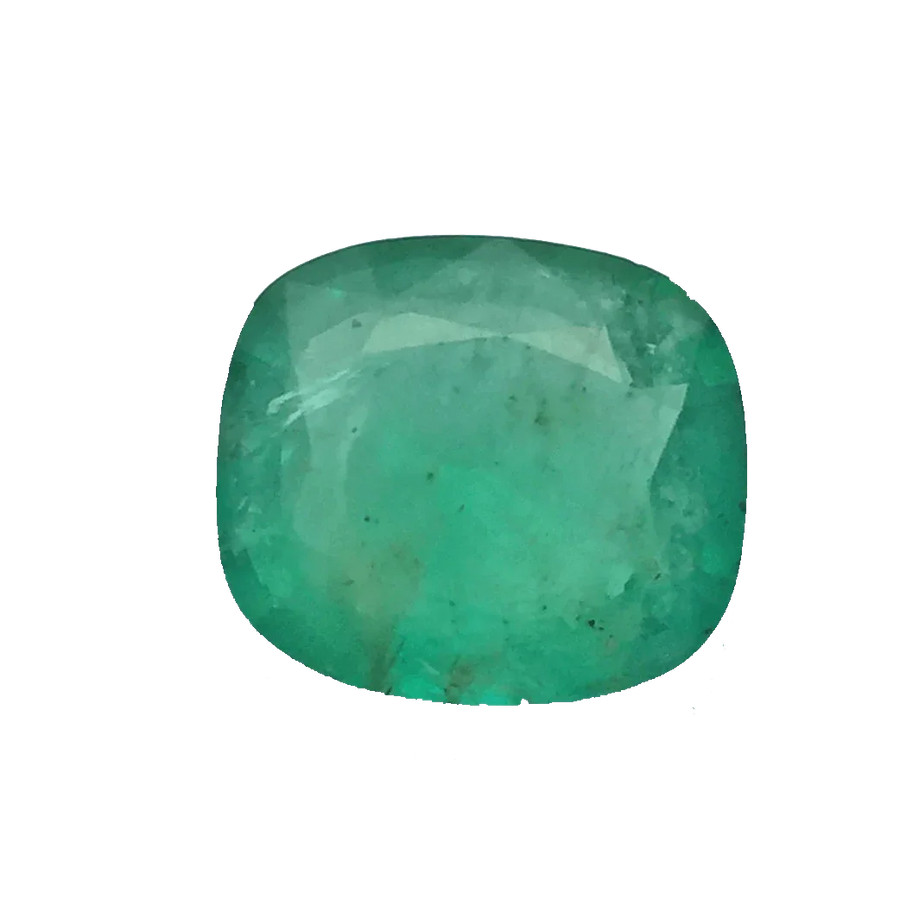 Emerald cushion-intense-bluish green BTE101GSM by Brahmatells