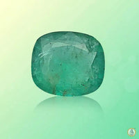 Emerald cushion-intense-bluish green BTE101GSM by Brahmatells