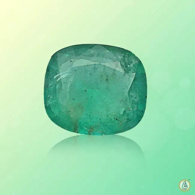 Emerald cushion-intense-bluish green BTE101GSM by Brahmatells