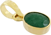 Emerald Oval Dark Green Pendant - Mercury's Wisdom | Brahmatells by Brahmatells
