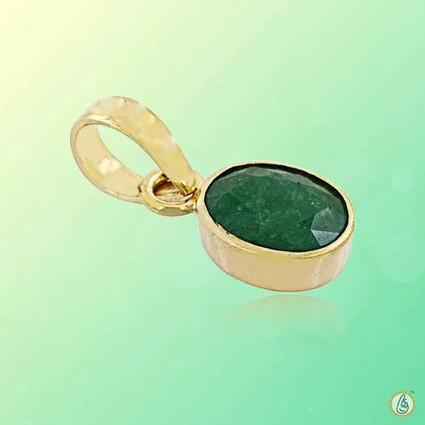 Emerald Oval Dark Green Pendant - Mercury's Wisdom | Brahmatells by Brahmatells