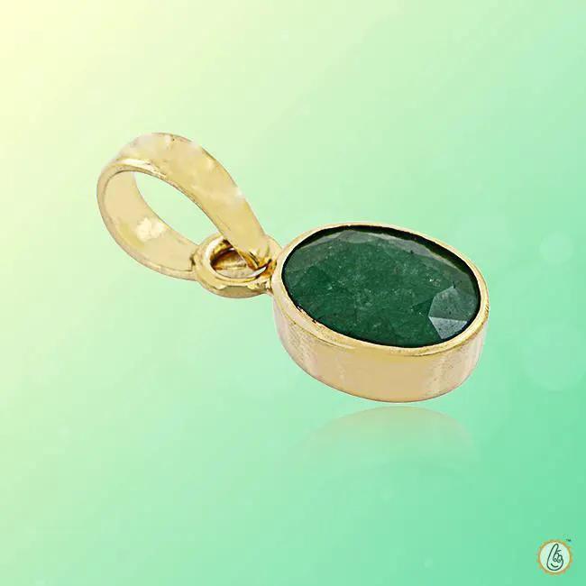 Emerald Oval Dark Green Pendant - Mercury's Wisdom | Brahmatells by Brahmatells