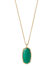 Emerald Oval Dark Green Pendant - Panna's Elegance | Brahmatells by Brahmatells