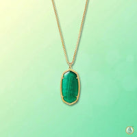 Emerald Oval Dark Green Pendant - Panna's Elegance | Brahmatells by Brahmatells