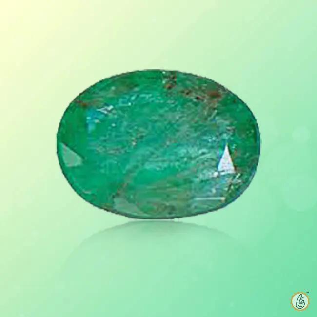 Emerald oval-intense bluish-green BTE108GSM by Brahmatells