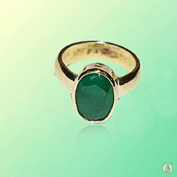 Emerald Oval-Intense Dark-Green Ring - Mercury's Gem | Brahmatells by Brahmatells