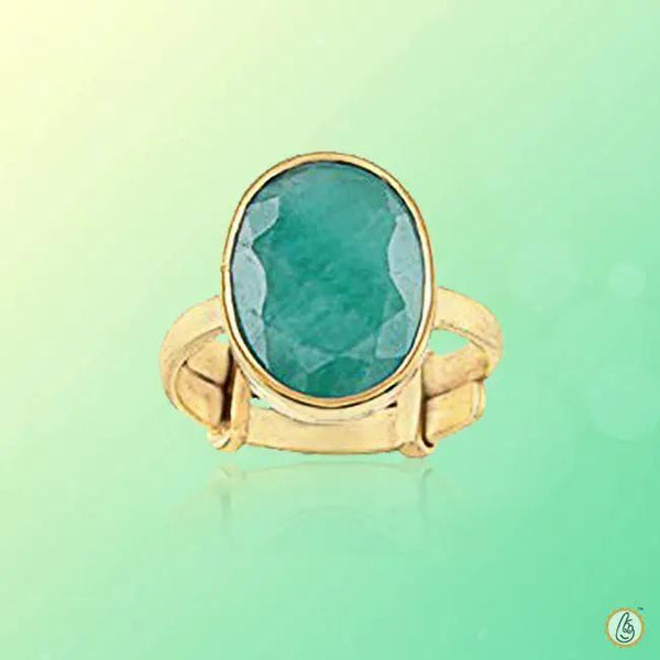 Emerald Oval-Natural Bluish-Green Ring - Mercury's Gem | Brahmatells by Brahmatells