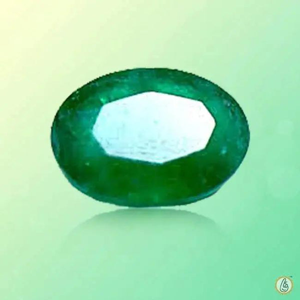 Emerald oval-strong bluish-green BTE107GSM by Brahmatells