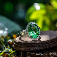 Emerald Oval-Yellow-Green Ring - Mercury's Harmony | Brahmatells by Brahmatells