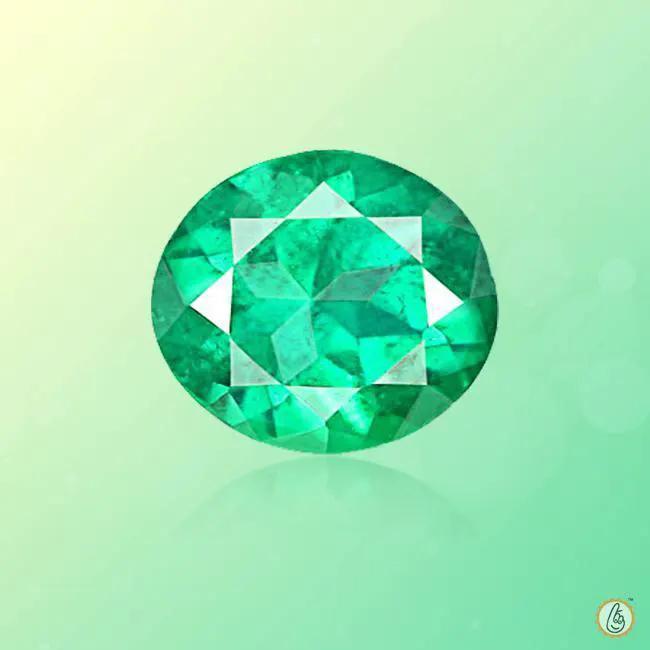 Emerald round-bluish-green BTE114GSM by Brahmatells