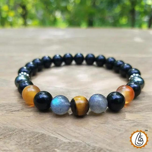 Empath Protection Bracelet with Black Tourmaline & Labradorite | Brahmatells by Brahmatells