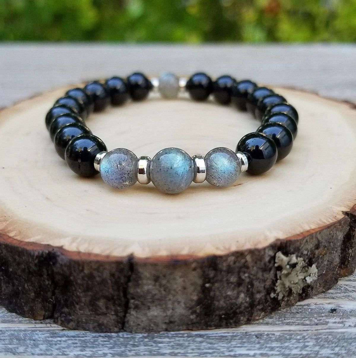 Empath Protection Bracelet with Labradorite & Black Tourmaline | Brahmatells by brahmatells