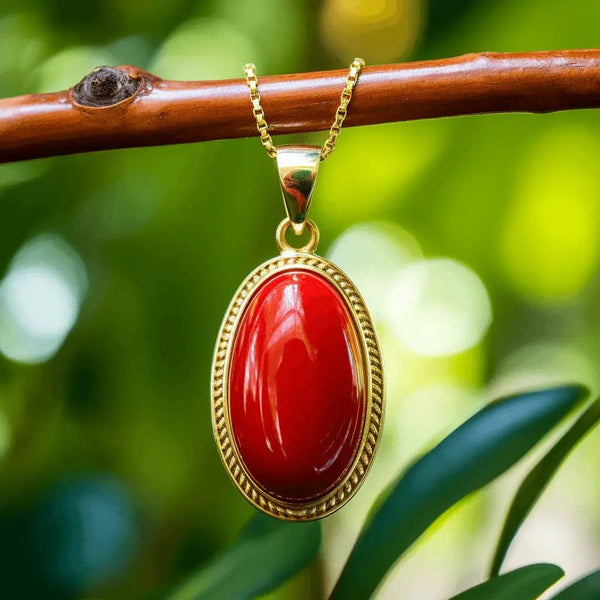 Empower Your Life with Egyptian Red Coral Pendant | Brahmatells by Brahmatells