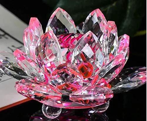 Enchanting Pink Crystal Lotus Flower - A Symbol of Purity & Fortune | Brahmatells by Brahmatells