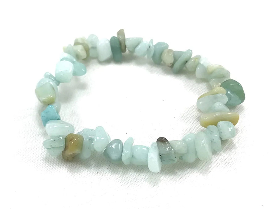 Energized Amazonite Chip Bracelet | Heart & Throat Chakra Healing by Brahmatells