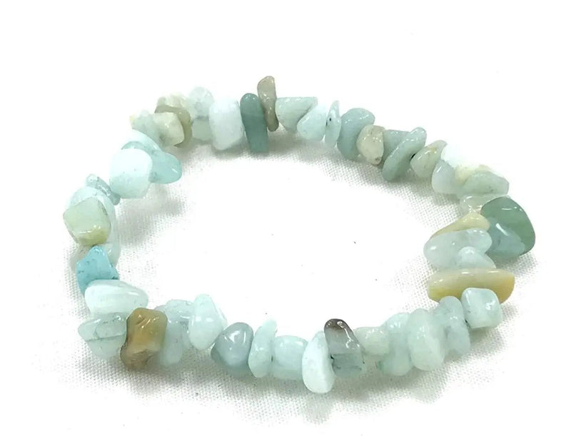 Energized Amazonite Chip Bracelet | Heart & Throat Chakra Healing by Brahmatells