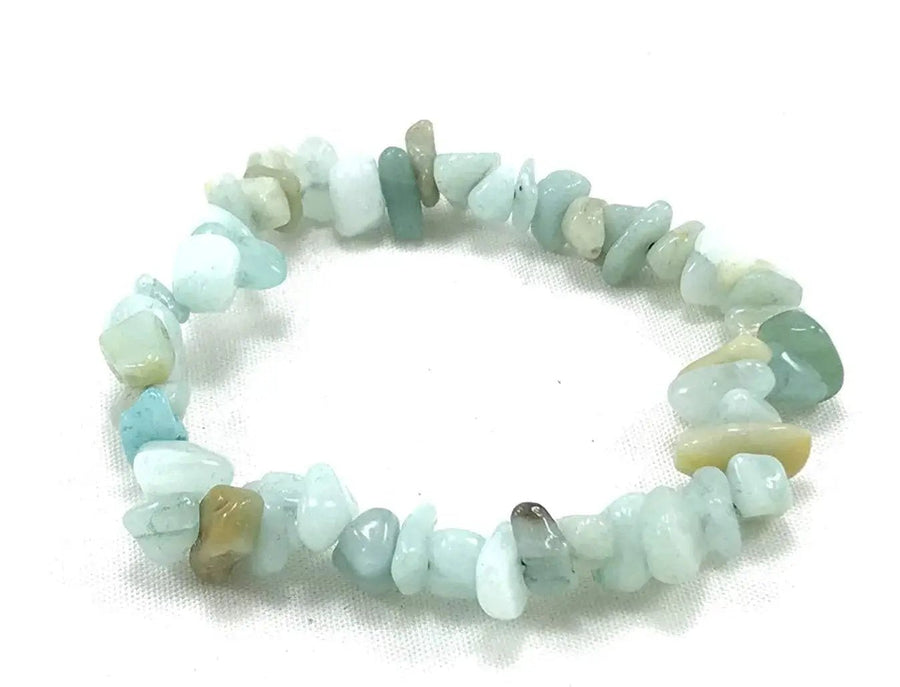 Energized Amazonite Chip Bracelet | Heart & Throat Chakra Healing by Brahmatells