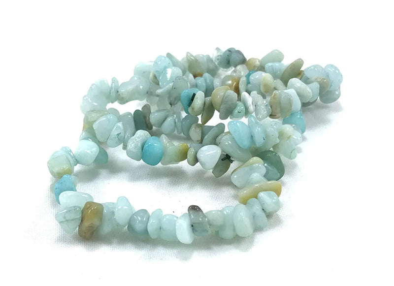 Energized Amazonite Chip Bracelet | Heart & Throat Chakra Healing by Brahmatells