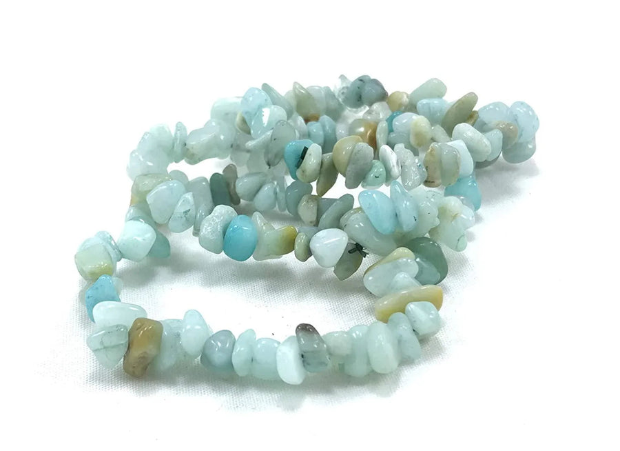 Energized Amazonite Chip Bracelet | Heart & Throat Chakra Healing by Brahmatells