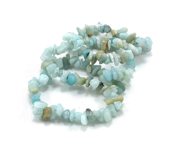 Energized Amazonite Chip Bracelet | Heart & Throat Chakra Healing by Brahmatells