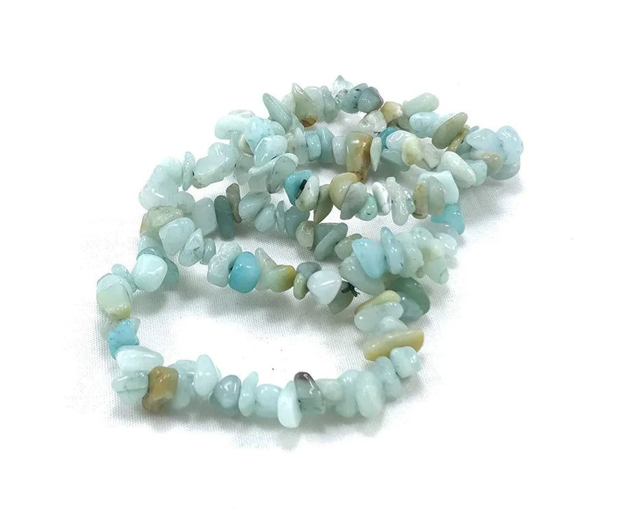 Energized Amazonite Chip Bracelet | Heart & Throat Chakra Healing by Brahmatells