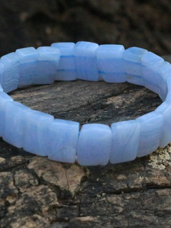 Energized Blue Lace Agate Bracelet for Serenity | Brahmatells by Brahmatells