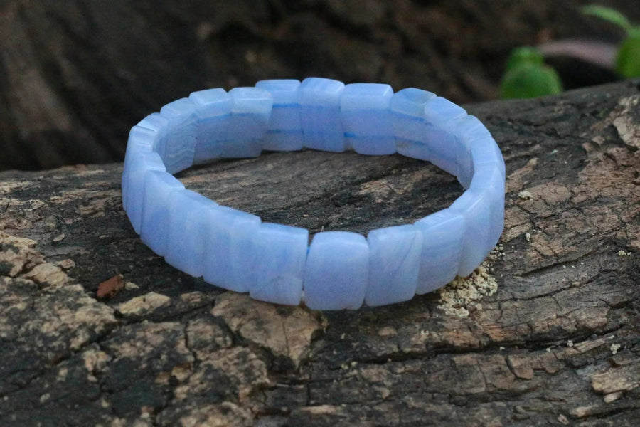 Energized Blue Lace Agate Bracelet for Serenity | Brahmatells by Brahmatells