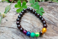 Energized Garnet & 7 Chakra Healing Bracelet | Brahmatells by Brahmatells
