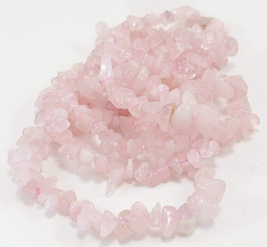 Energized Rose Quartz Chips Bracelet for Heart Healing | Brahmatells by Brahmatells