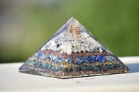 Energy Pyramid: Meditation & EMF Protection with Moonstone, Lapis & Jade by Brahmatells