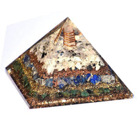 Energy Pyramid: Meditation & EMF Protection with Moonstone, Lapis & Jade by Brahmatells
