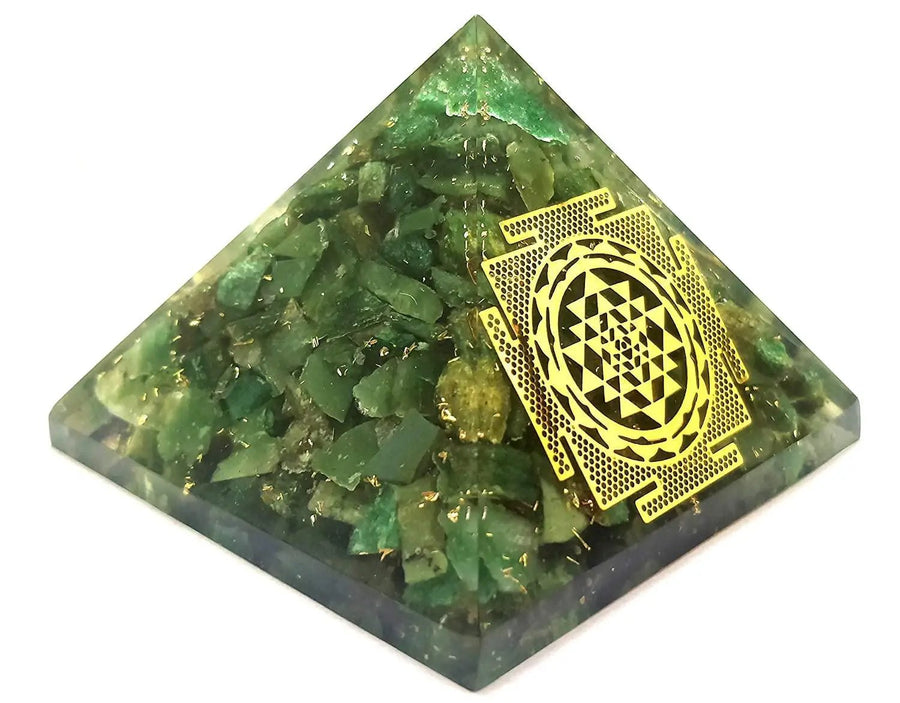 Energy Pyramid: Meditation & EMF Protection with Moonstone, Lapis & Jade by Brahmatells